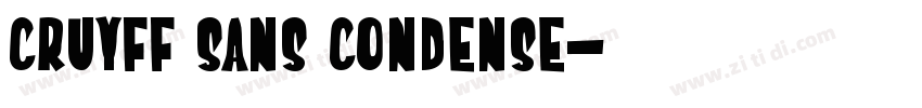 Cruyff Sans Condense字体转换